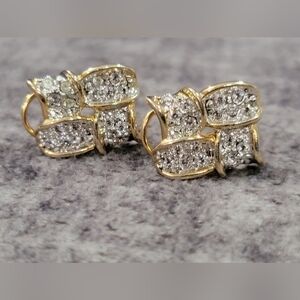 Elegant Gold and Silver Women's Earrings